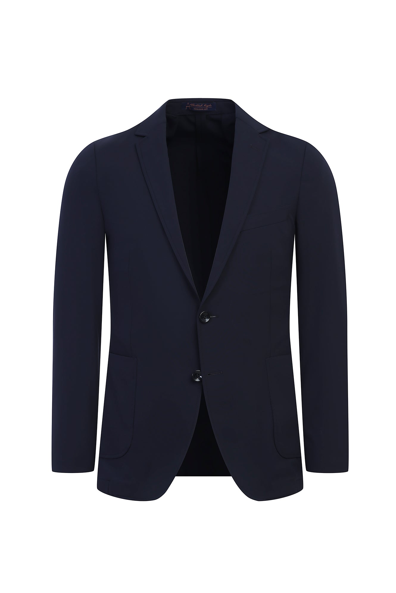 Orta Lacivert 7 Drop Slim Fit Dar Kesim Spor Ceket-Abdullah Ki??l?