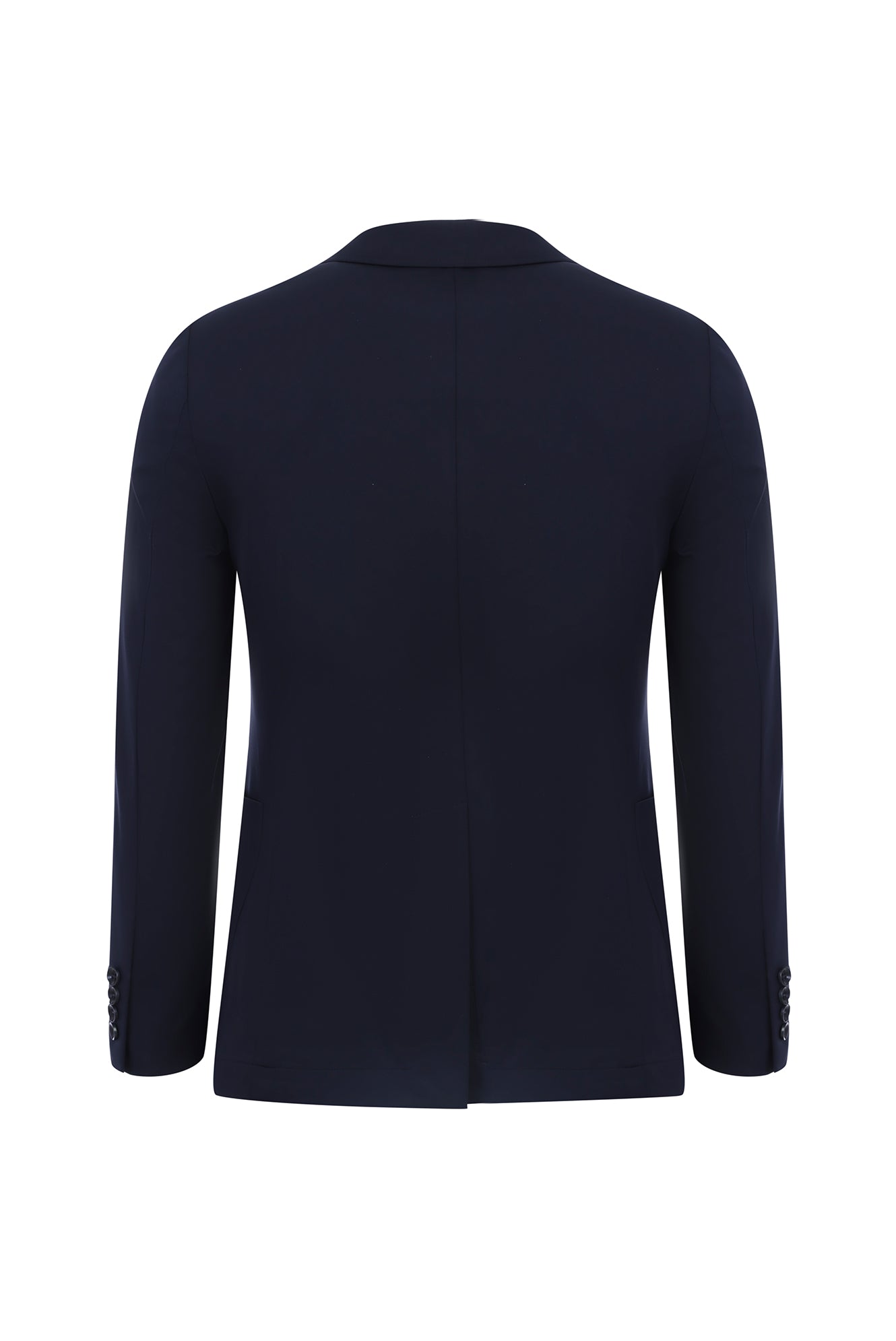 Orta Lacivert 7 Drop Slim Fit Dar Kesim Spor Ceket-Abdullah Ki??l?