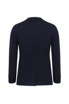 Orta Lacivert 7 Drop Slim Fit Dar Kesim Spor Ceket-Abdullah Ki??l?