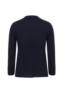 Orta Lacivert 7 Drop Slim Fit Dar Kesim Spor Ceket-Abdullah Ki??l?