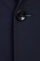 Orta Lacivert 7 Drop Slim Fit Dar Kesim Spor Ceket-Abdullah Ki??l?