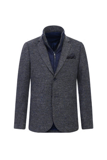 Açık Kahve  Slim Fit Dar Kesim Dik Yaka Yünlü Ceket