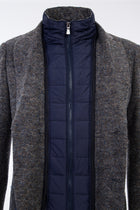 Açık Kahve  Slim Fit Dar Kesim Dik Yaka Yünlü Ceket