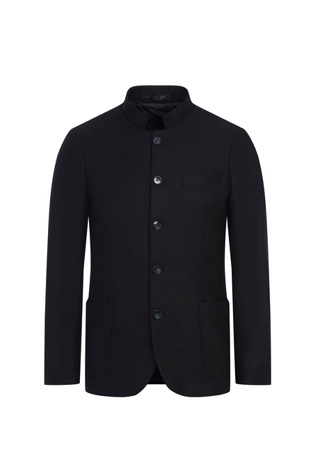 Siyah 6 Drop Regular Fit Standart Kesim Dik Yaka Klasik Ceket-Abdullah Ki??l?