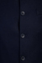 Koyu Lacivert Dik Yaka Slim Fit Dar Kesim Ceket