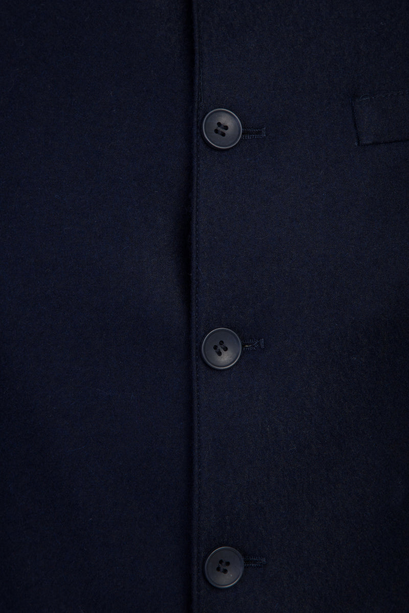 Koyu Lacivert Dik Yaka Slim Fit Dar Kesim Ceket