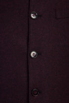 Şarap Bordo Dik Yaka Slim Fit Dar Kesim Ceket