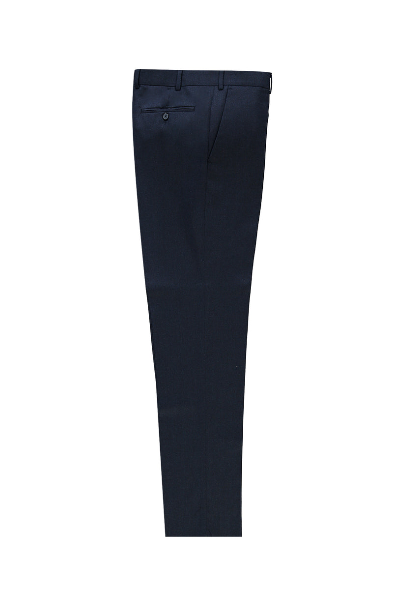 Koyu Mavi  6 Drop Regular Fit Standart Kesim Ka?mirli Flanel Kuma? Pantolon-Abdullah Ki??l?