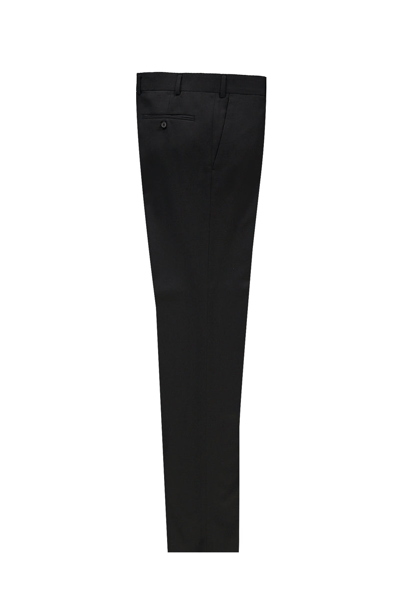 Siyah 7 Drop Slim Fit Dar Kesim Ka?mirli Flanel Kuma? Pantolon-Abdullah Ki??l?