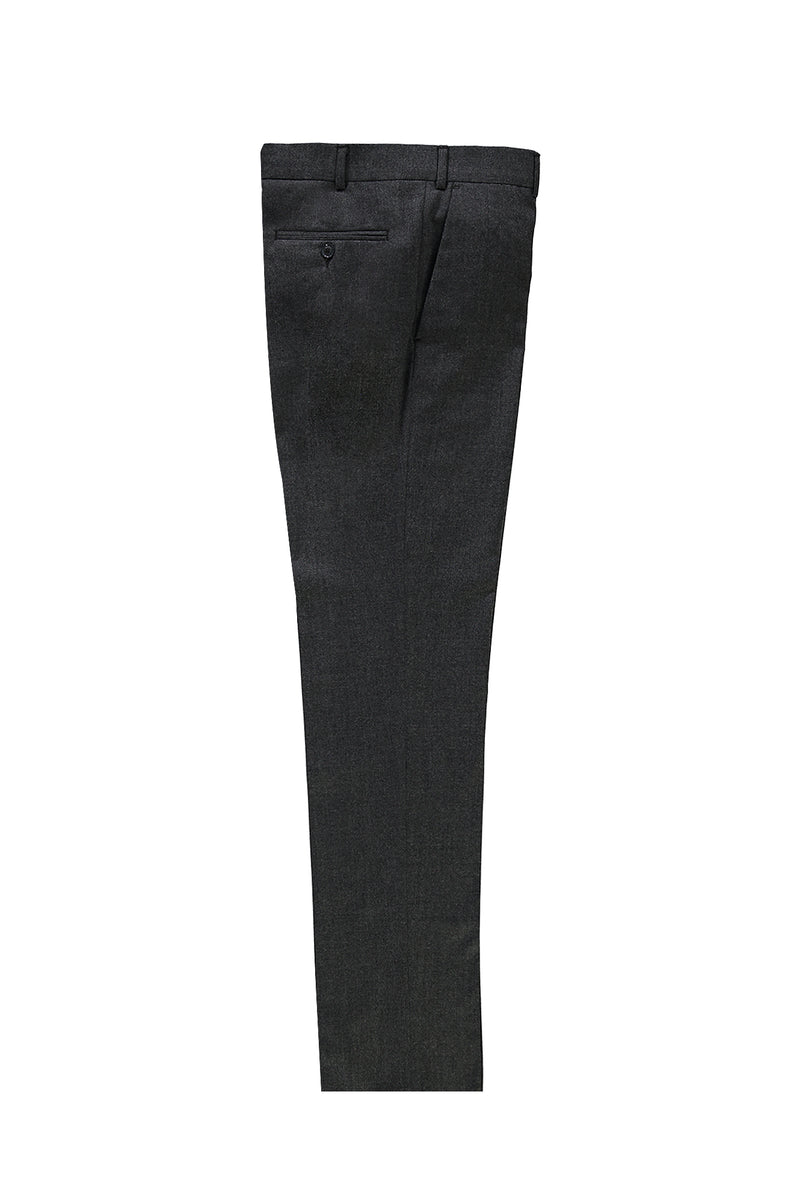 Koyu Füme Regular Fit Kaşmirli Flanel Kumaş Pantolon