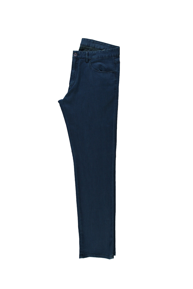 Açık Mavi Relax Fit Rahat Kesim Likralı Denim Pantolon