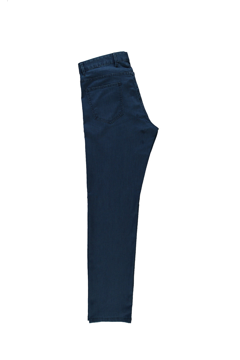 Açık Mavi Relax Fit Rahat Kesim Likralı Denim Pantolon