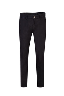 Siyah Slim Fit Dar Kesim Likral? Kanvas / Chino Pantolon-Abdullah Ki??l?
