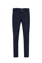 Koyu Lacivert Regular Fit Likralı Kanvas / Chino Pantolon