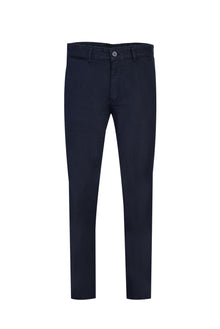 Koyu Lacivert Regular Fit Likralı Kanvas / Chino Pantolon