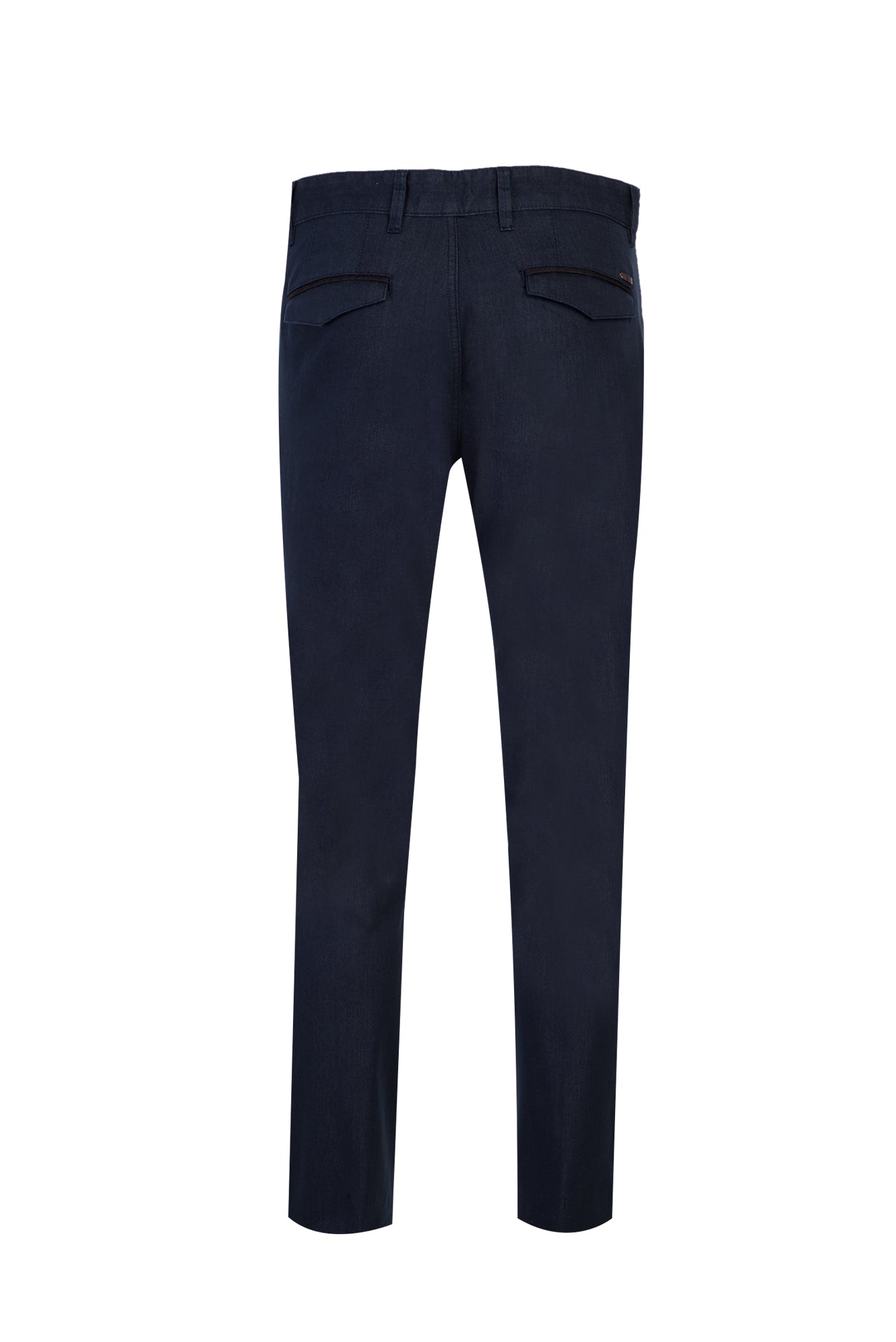 Koyu Lacivert Regular Fit Likralı Kanvas / Chino Pantolon