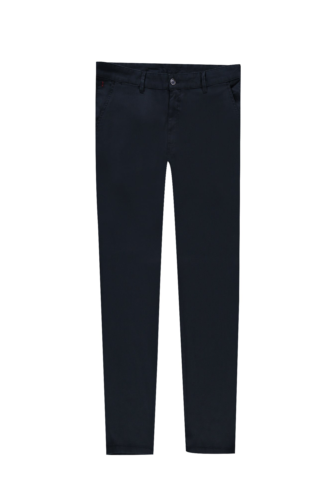 Koyu Lacivert Relax Fit Rahat Kesim Likralı Kanvas / Chino Pantolon
