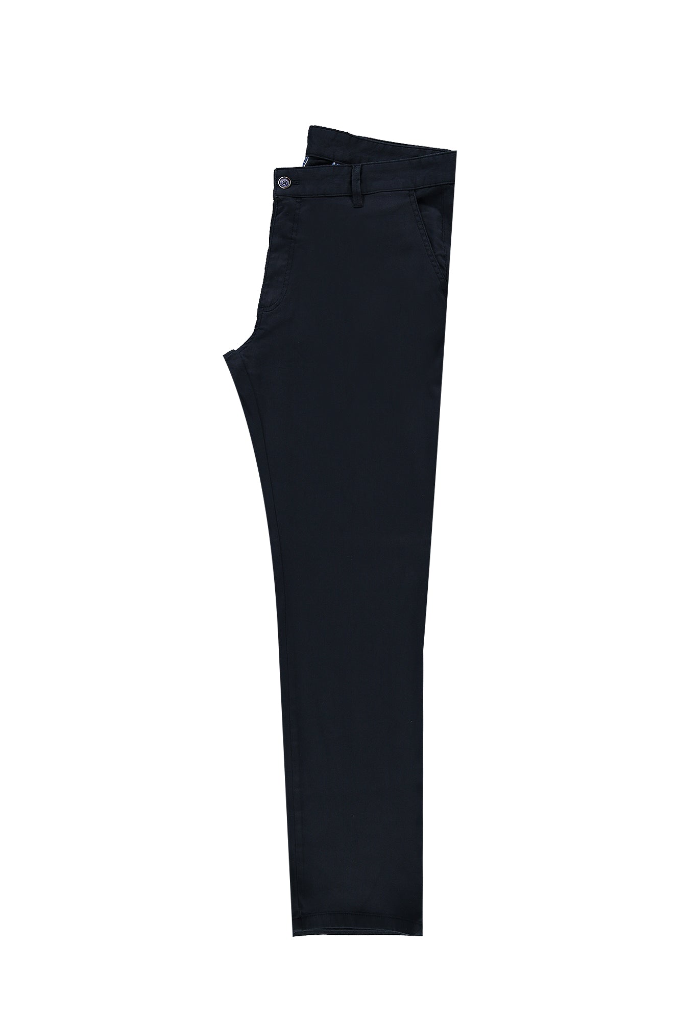 Koyu Lacivert Relax Fit Rahat Kesim Likralı Kanvas / Chino Pantolon