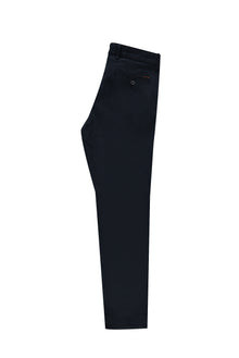 Koyu Lacivert Relax Fit Rahat Kesim Likralı Kanvas / Chino Pantolon