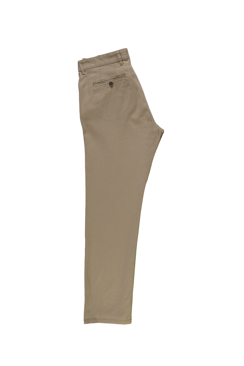 Açık Vizon Relax Fit Rahat Kesim Likralı Kanvas / Chino Pantolon