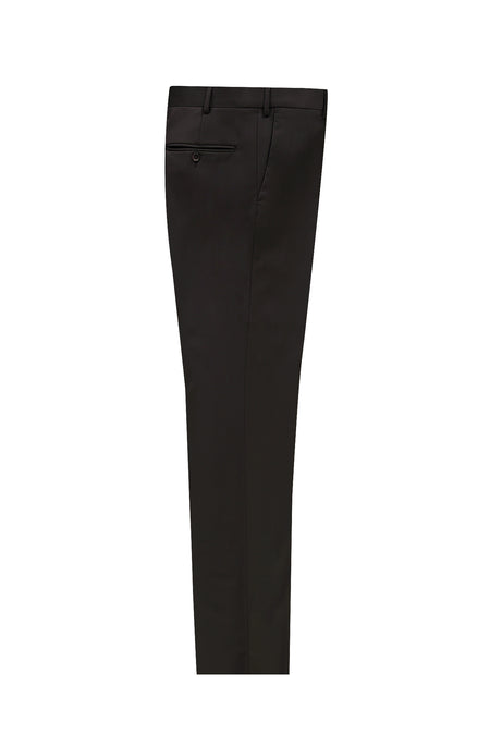 Orta Kahve 7 Drop Slim Fit Dar Kesim Yünlü Klasik Kuma? Pantolon-Abdullah Ki??l?
