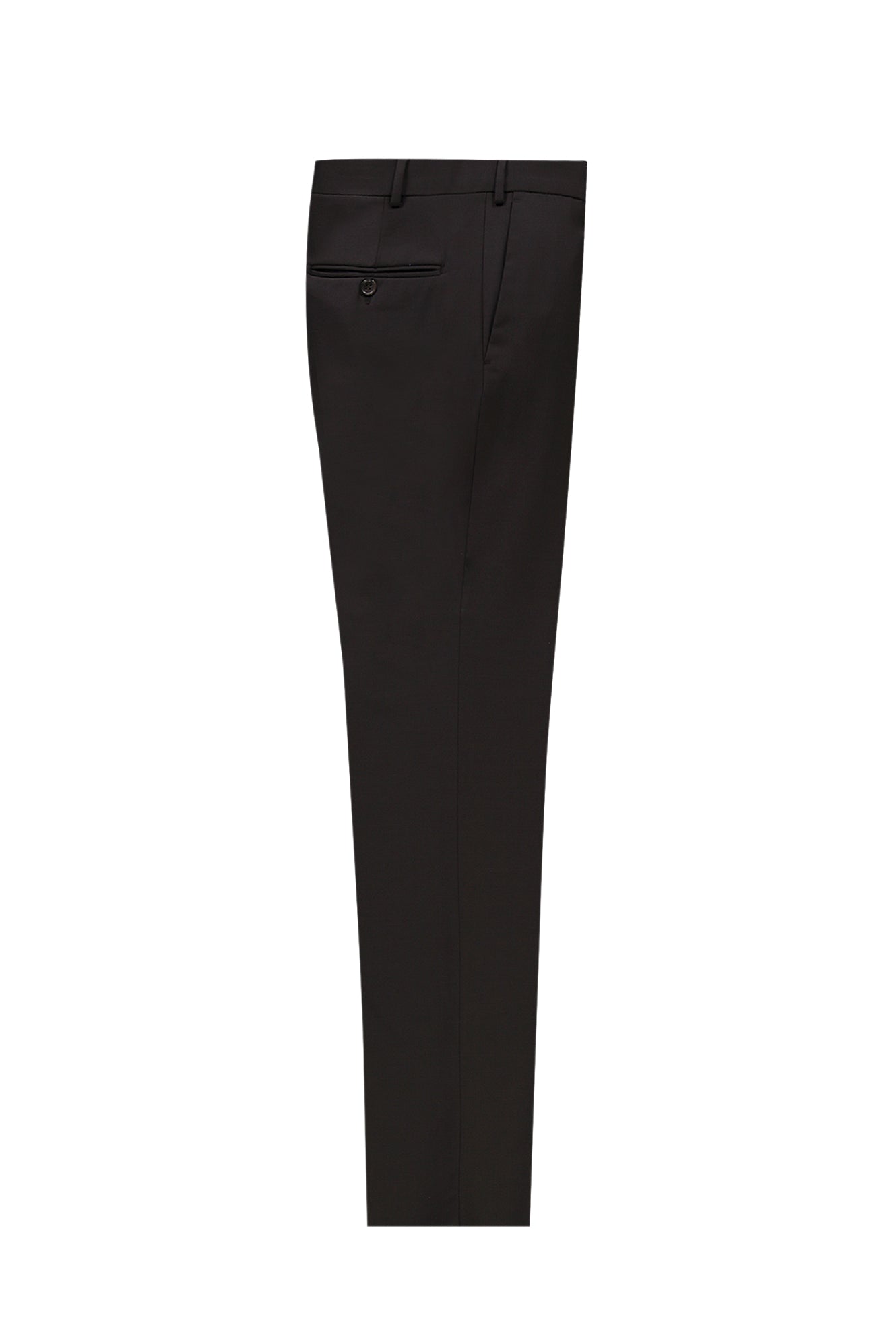 Koyu Kahve Relaxed Fit Rahat Kesim Yünlü Klasik Kumaş Pantolon