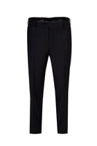 Siyah 7 Drop Slim Fit Dar Kesim Yünlü Klasik Kuma? Pantolon-Abdullah Ki??l?