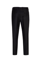 Siyah 7 Drop Slim Fit Dar Kesim Yünlü Klasik Kuma? Pantolon-Abdullah Ki??l?