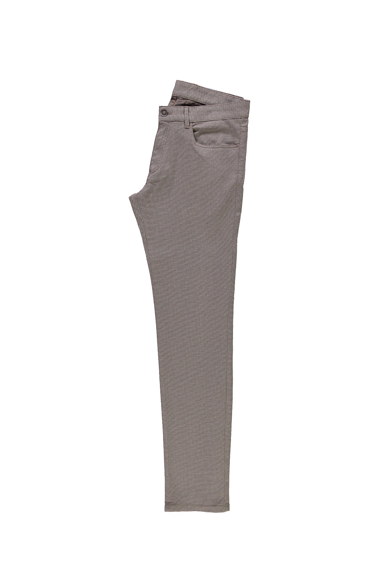 Orta Bej Slim Fit Dar Kesim Likral? Kanvas / Chino Pantolon-Abdullah Ki??l?