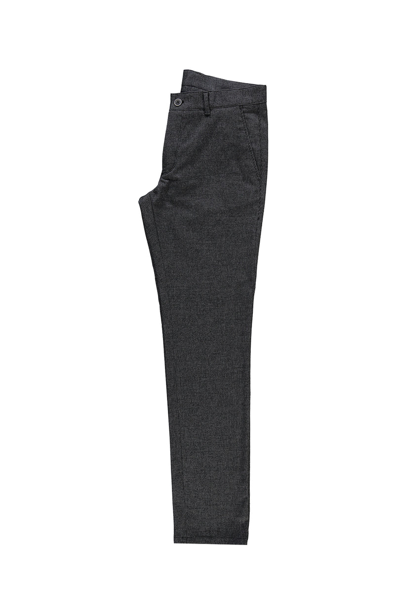 Orta Gri Slim Fit Dar Kesim Ku?gözü Likral? Kanvas / Chino Pantolon-Abdullah Ki??l?