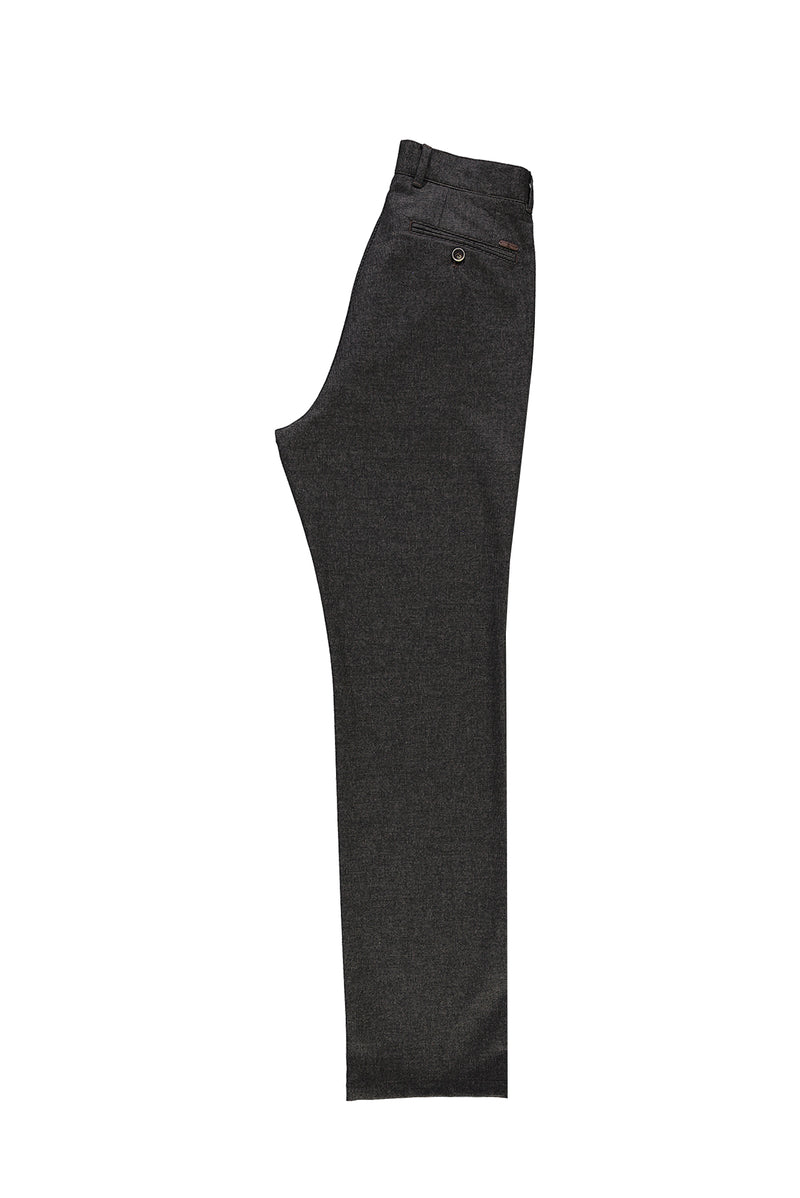 Orta Kahve Relaxed Fit Rahat Kesim Kuşgözü Likralı Kanvas / Chino Pantolon