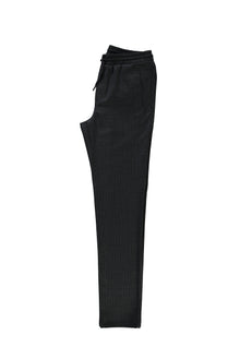Orta Gri Slim Fit Dar Kesim Yünlü Beli Lastikli ?pli Pantolon-Abdullah Ki??l?