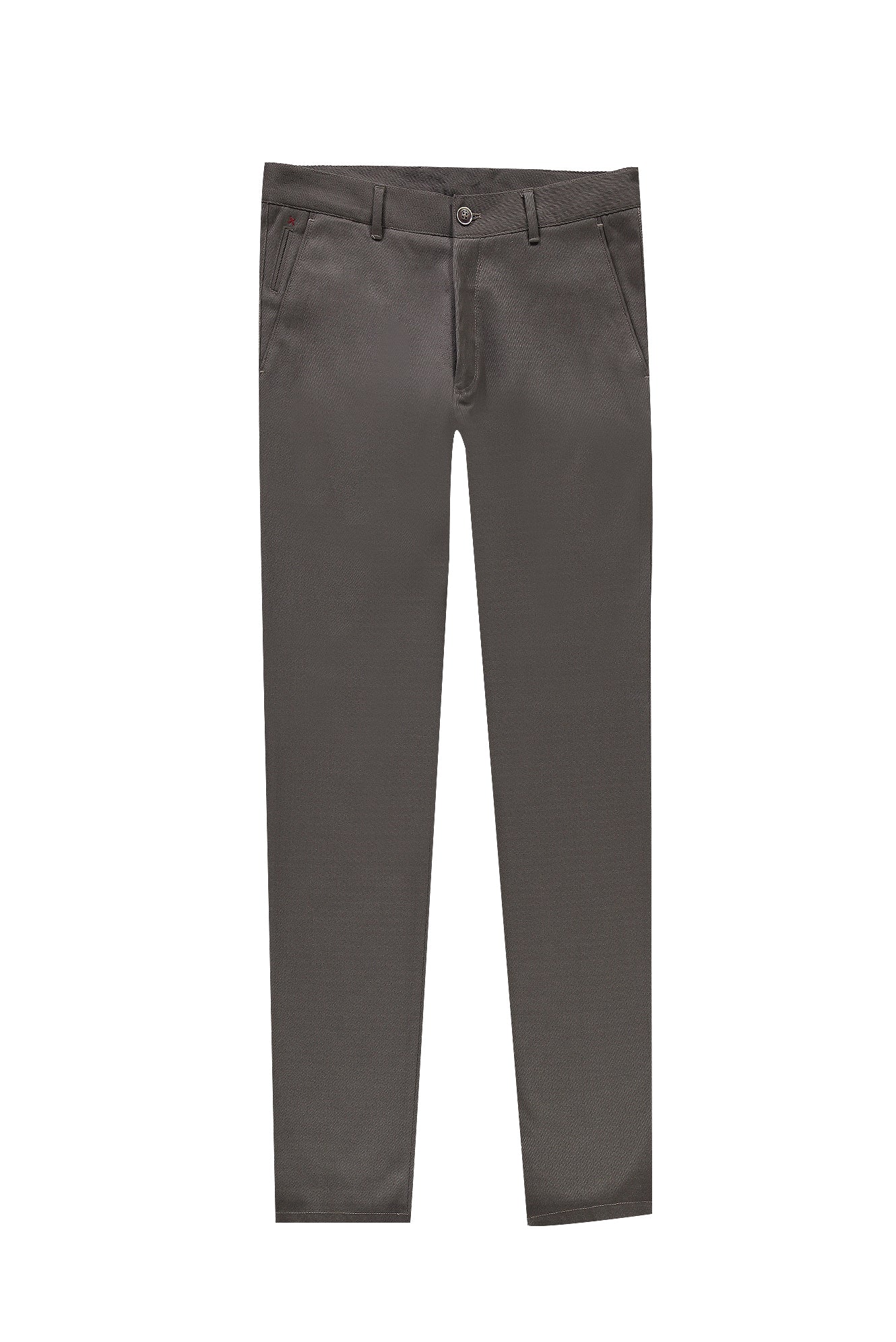 Koyu Bej Slim Fit Dar Kesim Likralı Kanvas / Chino Pantolon