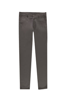 Koyu Bej Slim Fit Dar Kesim Likralı Kanvas / Chino Pantolon
