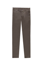 Orta Kahve Slim Fit Dar Kesim Likral? Kanvas / Chino Pantolon-Abdullah Ki??l?