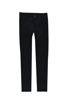 Siyah Relaxed Fit Rahat Kesim Likralı Kanvas / Chino Pantolon