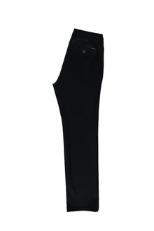 Siyah Relaxed Fit Rahat Kesim Likralı Kanvas / Chino Pantolon