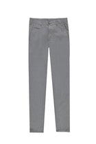 Orta Gri Slim Fit Dar Kesim Likral? Kanvas / Chino Pantolon-Abdullah Ki??l?