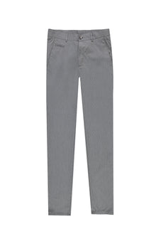 Orta Gri Slim Fit Dar Kesim Likral? Kanvas / Chino Pantolon-Abdullah Ki??l?