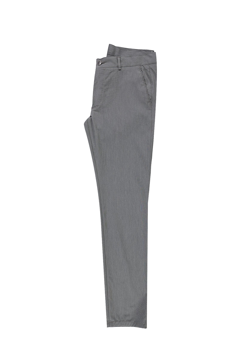Orta Gri Slim Fit Dar Kesim Likralı Kanvas / Chino Pantolon
