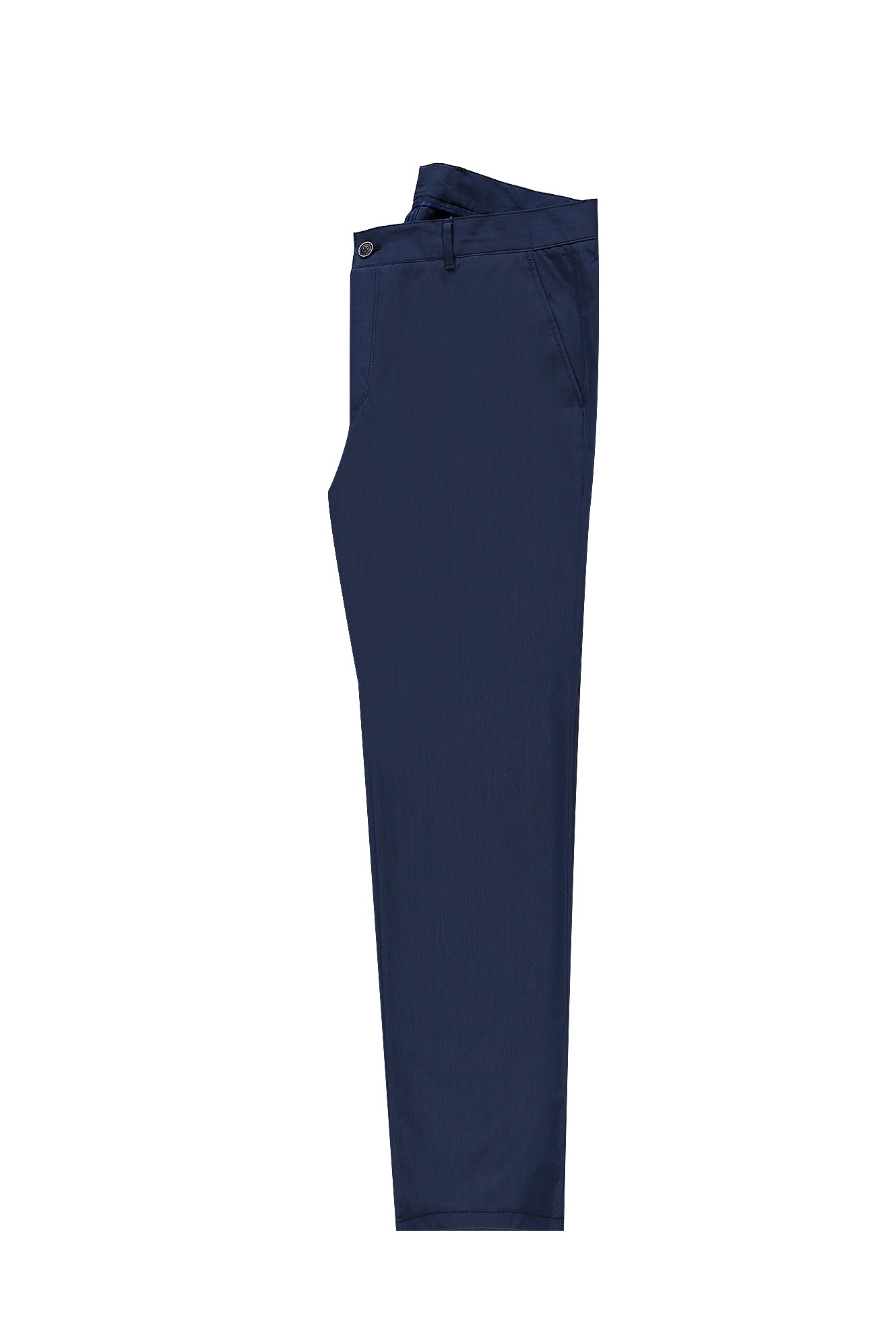 Koyu Lacivert Relax Fit Rahat Kesim Likralı Kanvas / Chino Pantolon