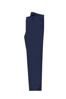 Koyu Lacivert Relax Fit Rahat Kesim Likralı Kanvas / Chino Pantolon