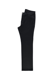 Siyah Slim Fit Dar Kesim Likral? Kanvas / Chino Pantolon-Abdullah Ki??l?