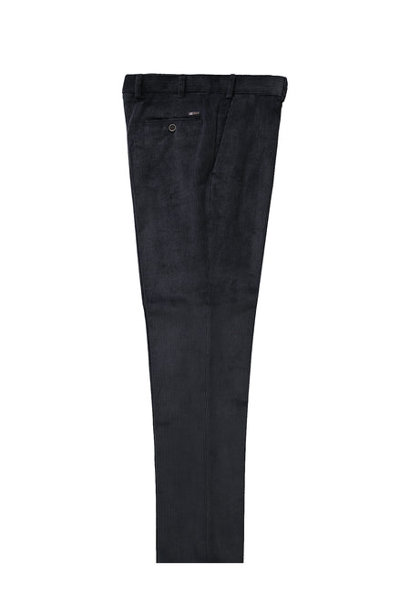 Koyu Füme Regular Fit Likralı Kadife Pantolon
