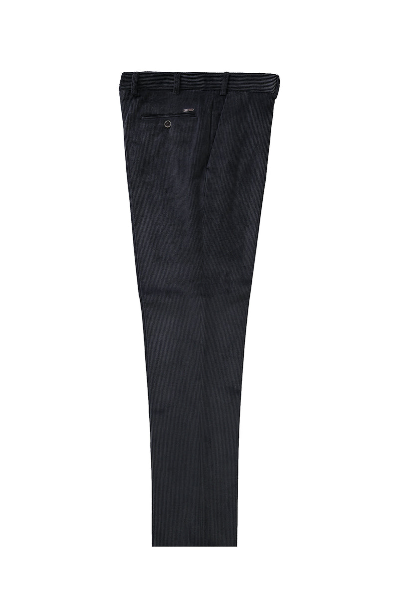 Koyu Füme Relaxed Fit Rahat Kesim Likralı Kadife Pantolon