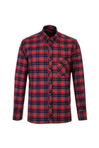 Orta Turuncu Uzun Kol Regular Fit Ekose Pamuk Gömlek