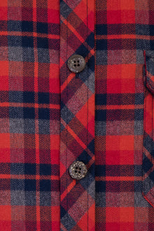 Orta Turuncu Uzun Kol Regular Fit Ekose Pamuk Gömlek