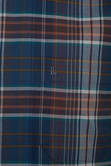 Koyu Mavi  Uzun Kol Regular Fit Ekose Pamuk Gömlek