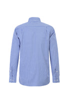 Koyu Mavi  Uzun Kol Regular Fit Kareli Pamuk Gömlek