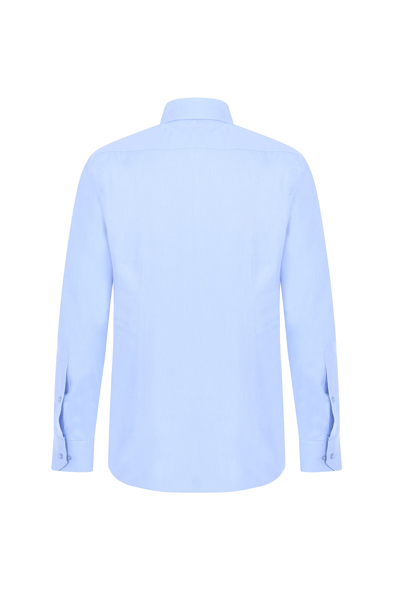 Açık Mavi Uzun Kol Slim Fit Dar Kesim Pamuk Gömlek
